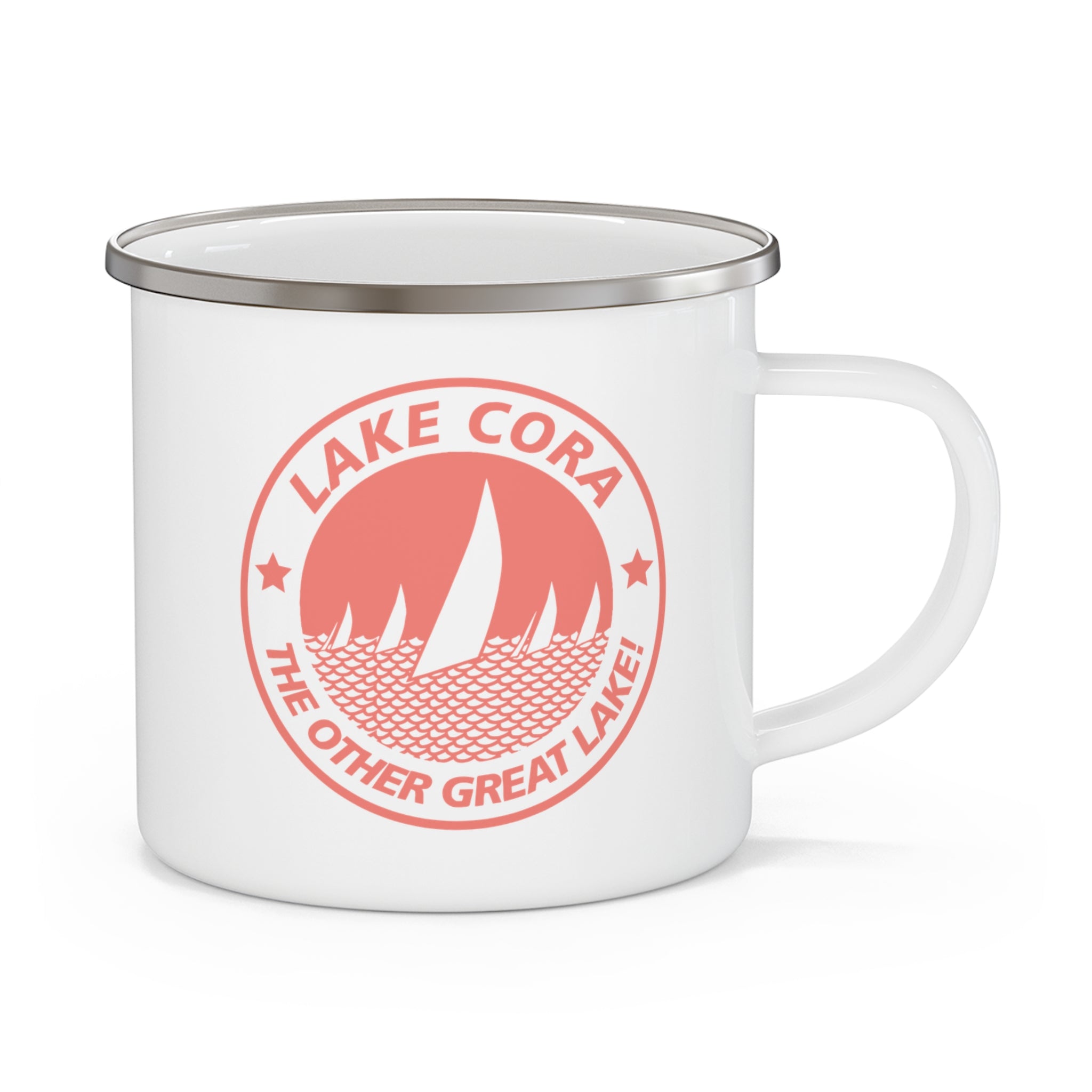 Rustic Enamel Camping Mug | Lake Cora